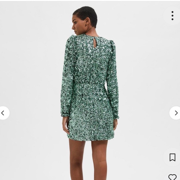 Green sequin dress. - Picture 2 of 6
